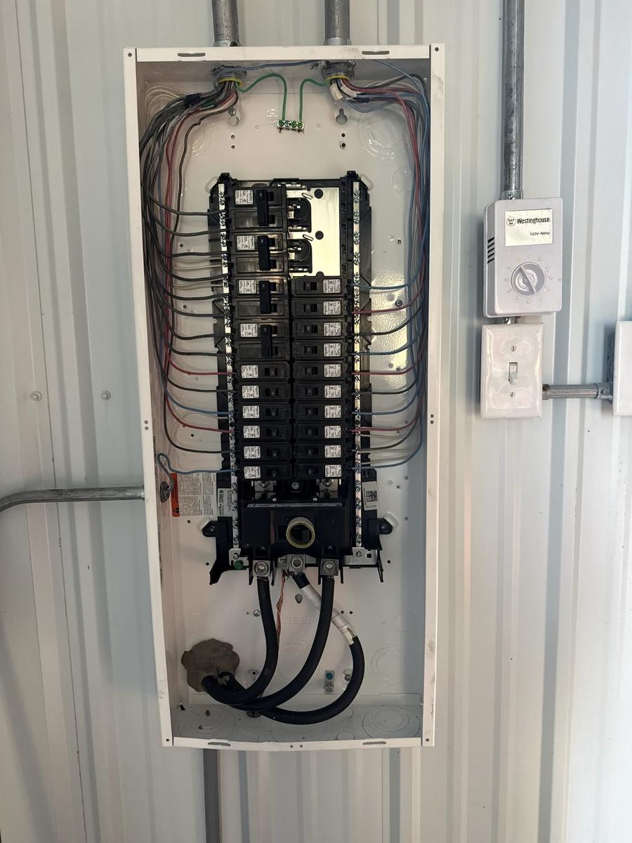 A breaker panel wired and terminated during an upgrade